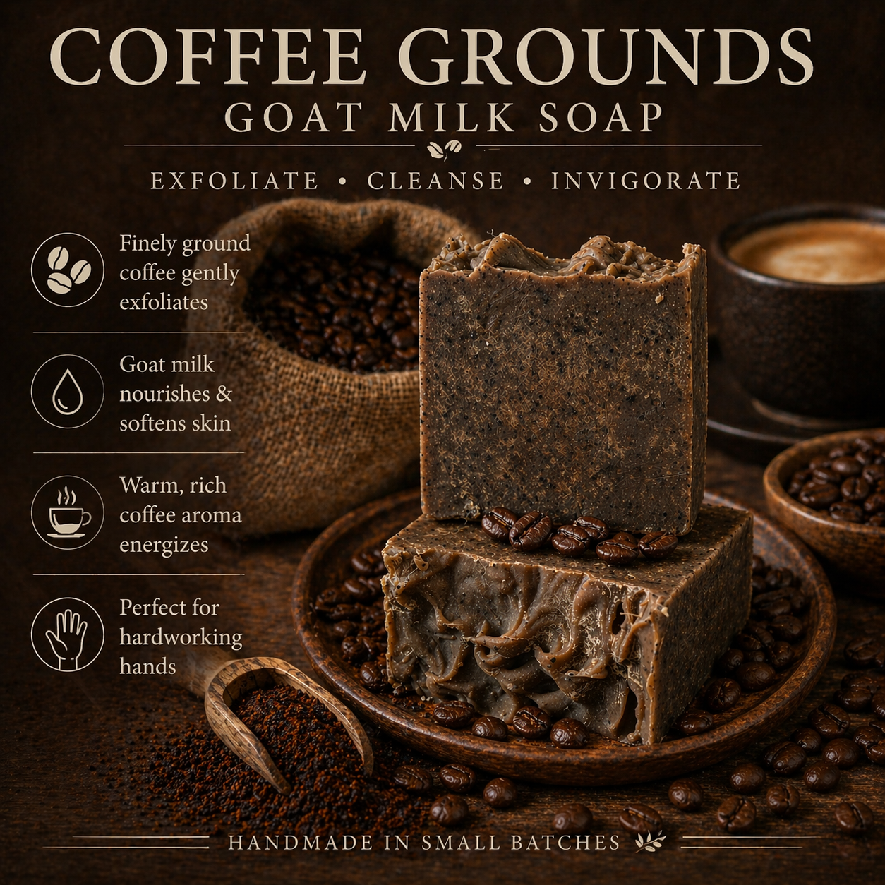 Gardener's Scrub-Exfoliating Coffee Cleansing Bar